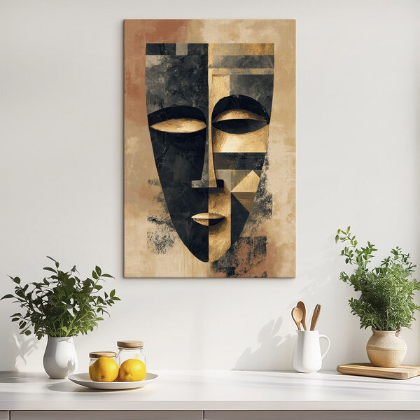 Cuadros Arte abstracto que representa un rostro estilizado (SKU: s48248) Cuadros Cuadros Arte abstracto que representa un rostro estilizado (SKU: s48248)