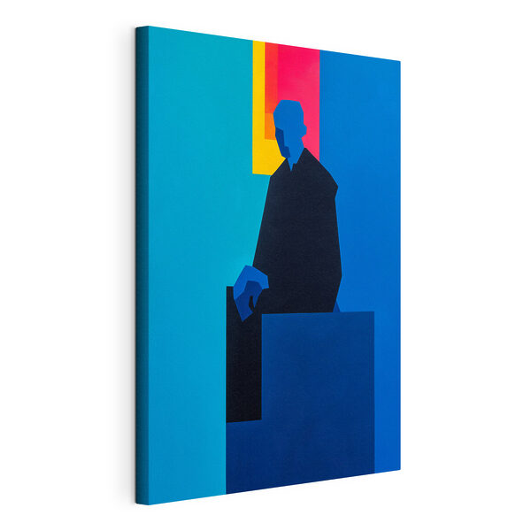 Cuadros Cuadro en el que aparece un hombre sentado en una silla (SKU: s49669) Cuadros Cuadros Cuadro en el que aparece un hombre sentado en una silla (SKU: s49669)