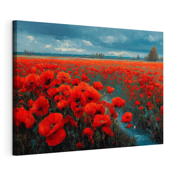 Cuadros Campo de flores rojas (SKU: s49631) Cuadros Cuadros Campo de flores rojas (SKU: s49631)