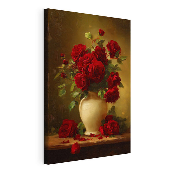 Cuadros Cuadro de un jarrón con rosas rojas (SKU: s49545) Cuadros Cuadros Cuadro de un jarrón con rosas rojas (SKU: s49545)