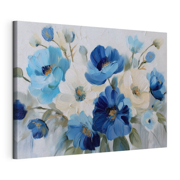 Cuadros Cuadro de flores azules y blancas (SKU: s49533) Cuadros Cuadros Cuadro de flores azules y blancas (SKU: s49533)