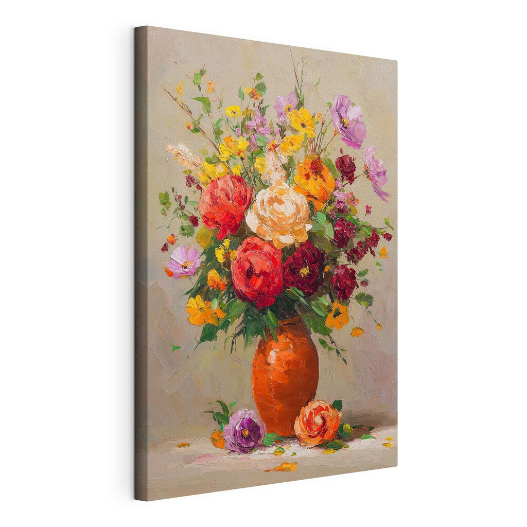 Painting of flowers in a vase