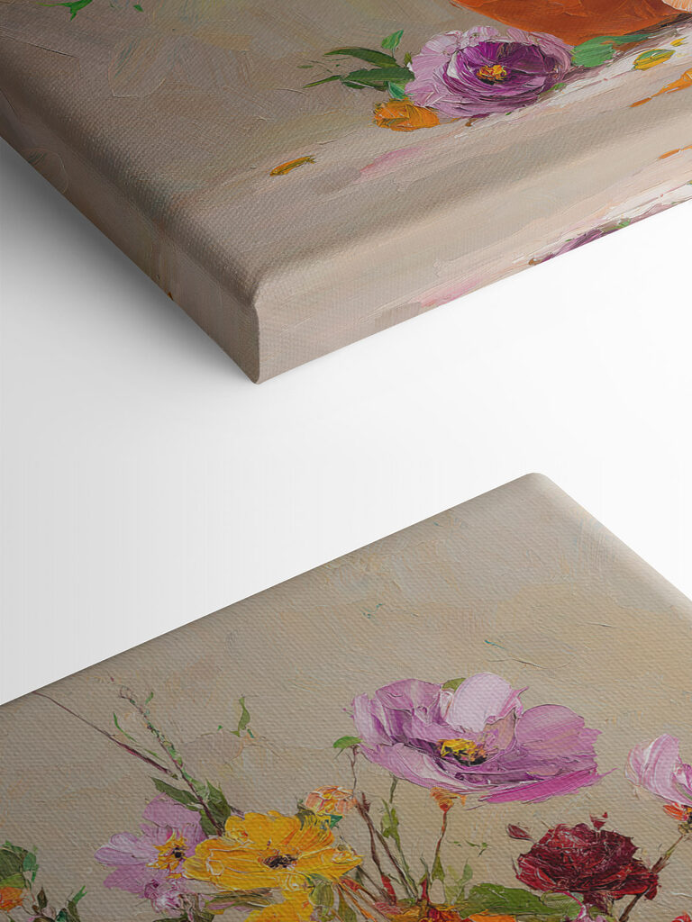 Painting of flowers in a vase