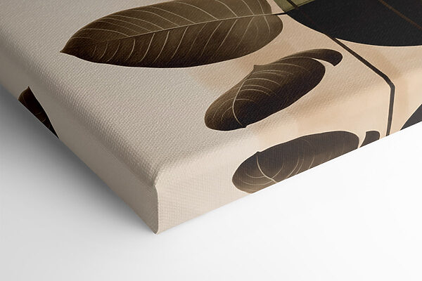 Group of leaves and circles