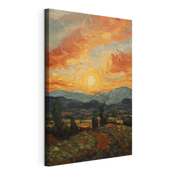 Cuadros Cuadro de un paisaje con árboles y montañas (SKU: s49479) Cuadros Cuadros Cuadro de un paisaje con árboles y montañas (SKU: s49479)