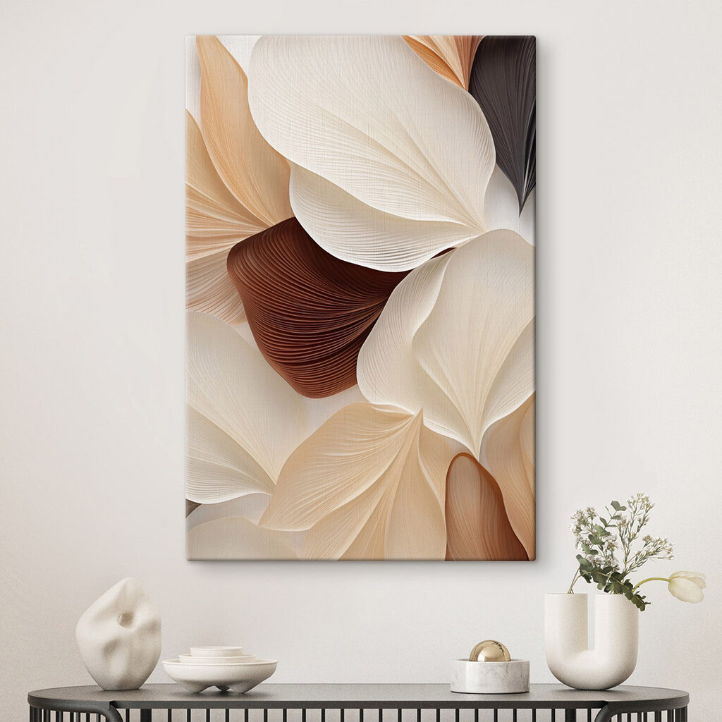 Soft, flowing shapes in gentle tones