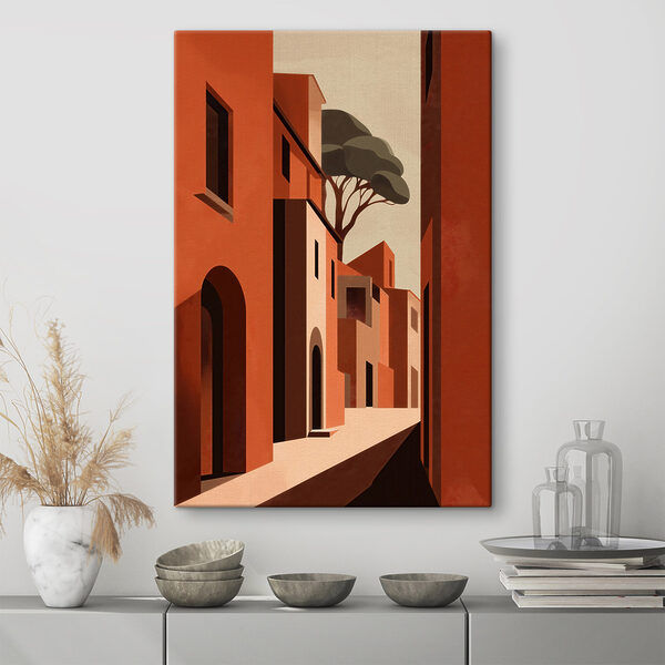 Cuadros Cuadro de una calle con edificios y árboles (SKU: s49436) Cuadros Cuadros Cuadro de una calle con edificios y árboles (SKU: s49436)