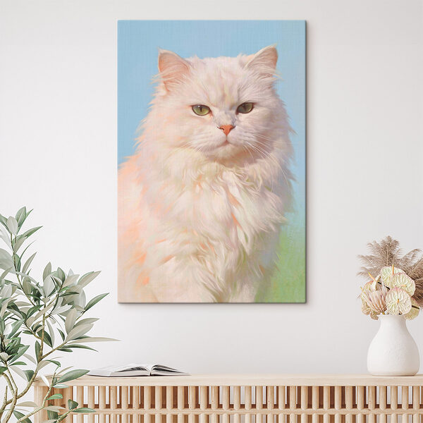 Cuadros Cuadros Gato blanco con ojos verdes (SKU: s49351)