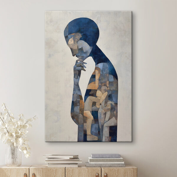 Cuadros Cuadros Cuadro de una mujer con la cabeza azul (SKU: s49252)
