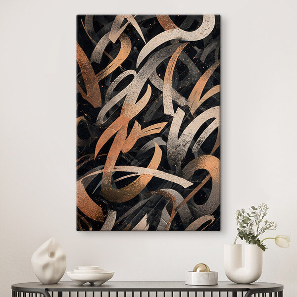 Cuadros Black and orange brush strokes (SKU: s49246) Cuadros Black and orange brush strokes (SKU: s49246)