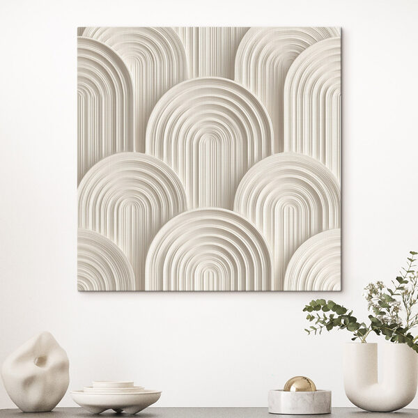 Cuadros Pared blanca con círculos blancos (SKU: s49243) Cuadros Cuadros Pared blanca con círculos blancos (SKU: s49243)