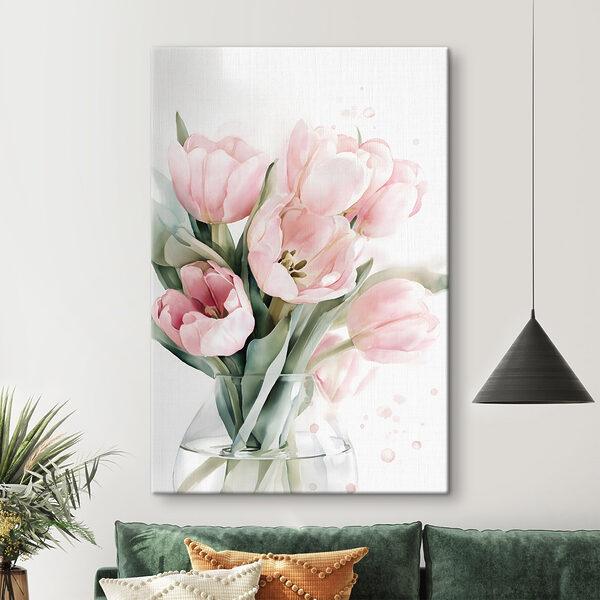 Cuadros Ramo de delicados tulipanes rosas (SKU: s49225) Cuadros Cuadros Ramo de delicados tulipanes rosas (SKU: s49225)