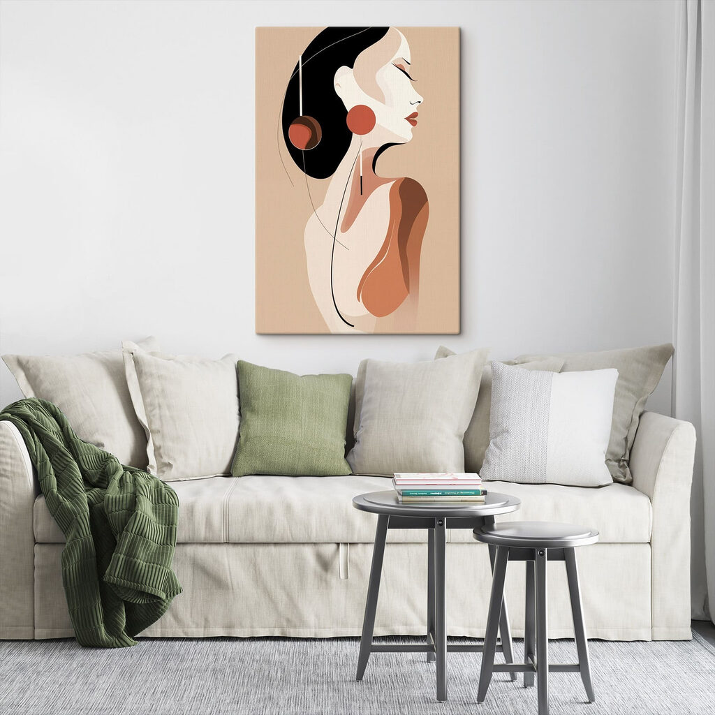 Woman with earrings in her hair