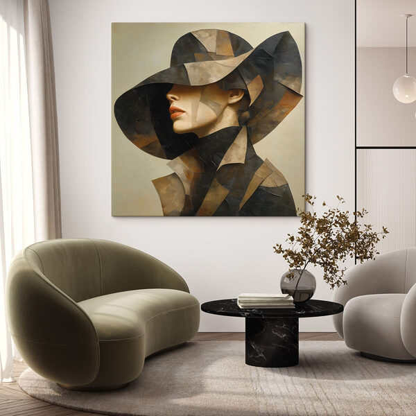Cuadros Cuadro de una mujer con sombrero (SKU: s49312) Cuadros Cuadros Cuadro de una mujer con sombrero (SKU: s49312)