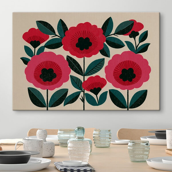 Cuadros Pintura de flores y hojas (SKU: s49301) Cuadros Cuadros Pintura de flores y hojas (SKU: s49301)