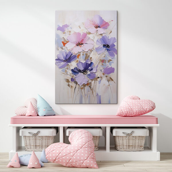 Cuadros Pintura de flores sobre una superficie blanca (SKU: s49136) Cuadros Cuadros Pintura de flores sobre una superficie blanca (SKU: s49136)
