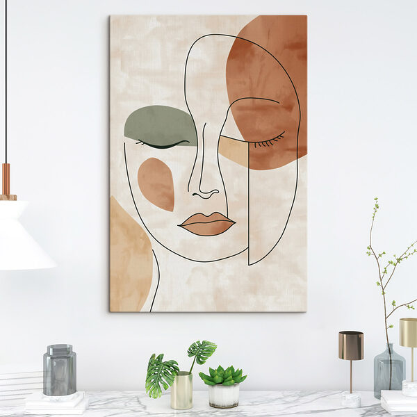 Cuadros Cuadros Dibujo del rostro de una mujer (SKU: s49265)