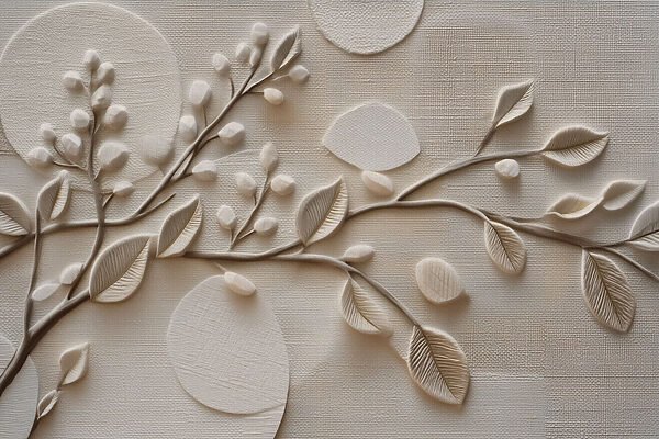 Nature-inspired textured wall art