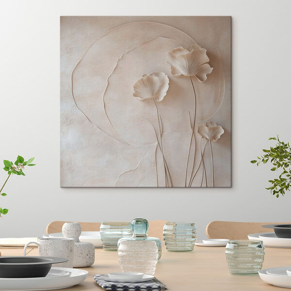 Cuadros Flor blanca en una pared (SKU: s49211) Cuadros Cuadros Flor blanca en una pared (SKU: s49211)