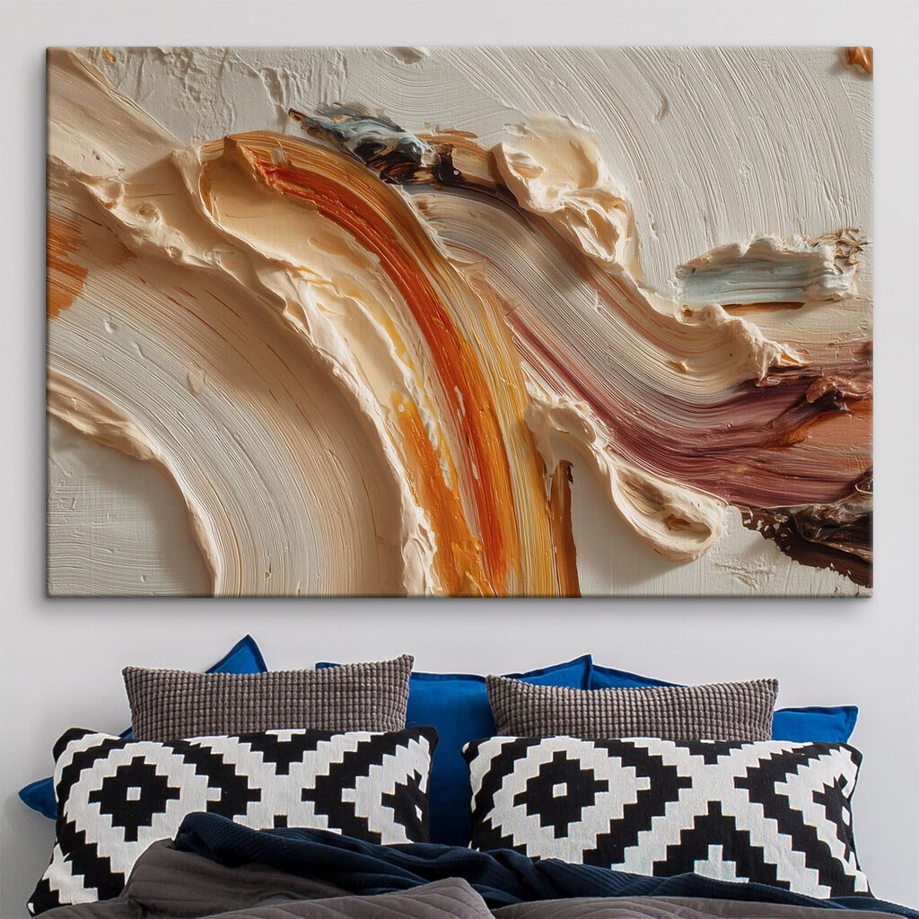 Abstract strokes in warm colors