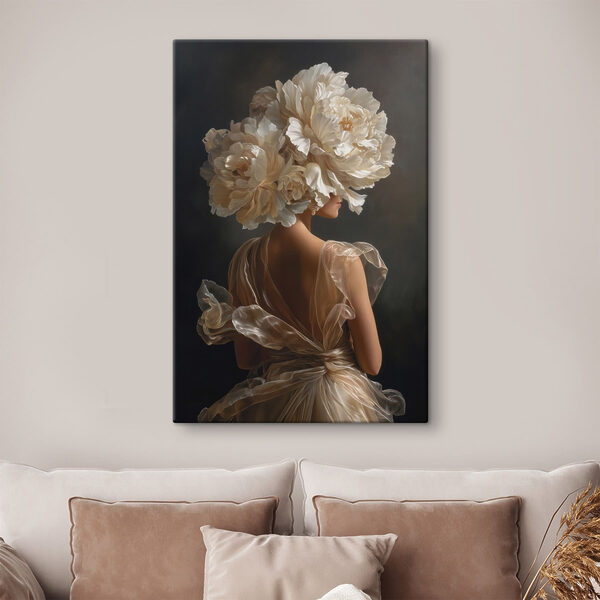 Mujer con flores en el pelo Cuadros Mujer con flores en el pelo
