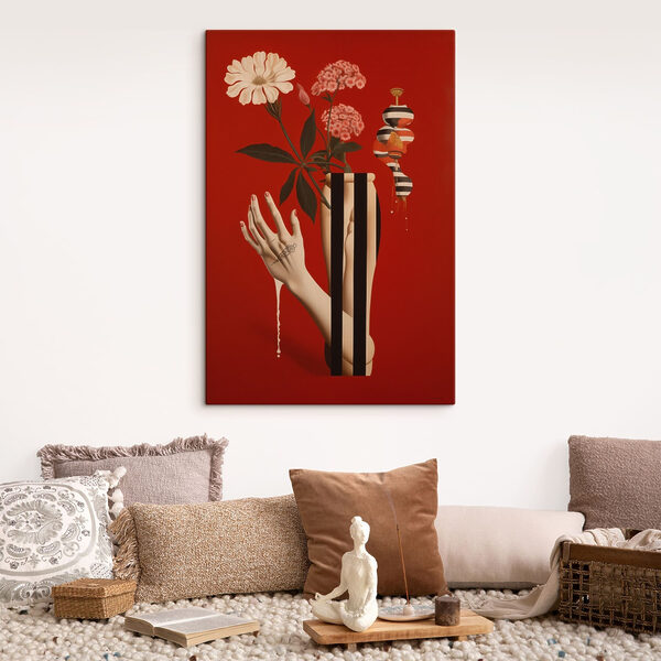 Cuadros Cartel con una mano y flores (SKU: s49192) Cuadros Cuadros Cartel con una mano y flores (SKU: s49192)