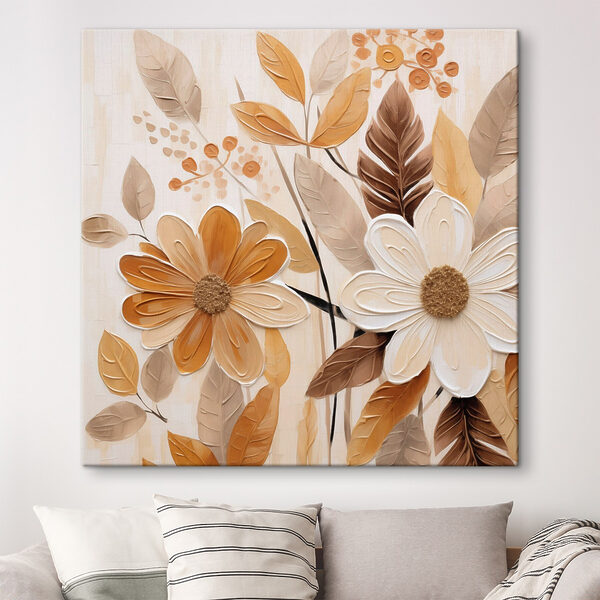 Cuadros Pintura de flores y hojas (SKU: s49072) Cuadros Cuadros Pintura de flores y hojas (SKU: s49072)