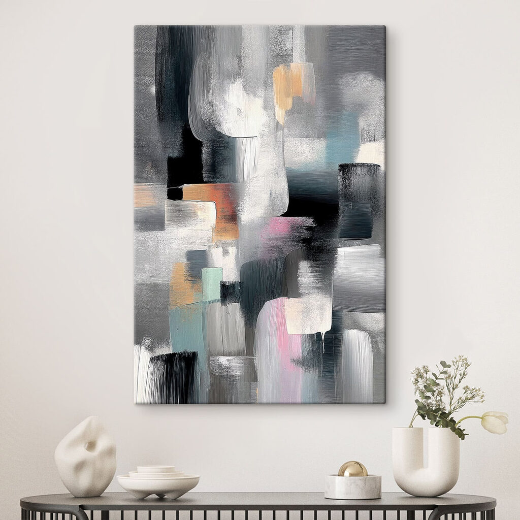 Abstract hues in dynamic arrangement