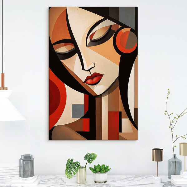 Painting of a woman's face