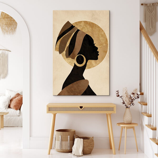 Cuadros Perfil de una mujer con turbante (SKU: s49092) Cuadros Cuadros Perfil de una mujer con turbante (SKU: s49092)