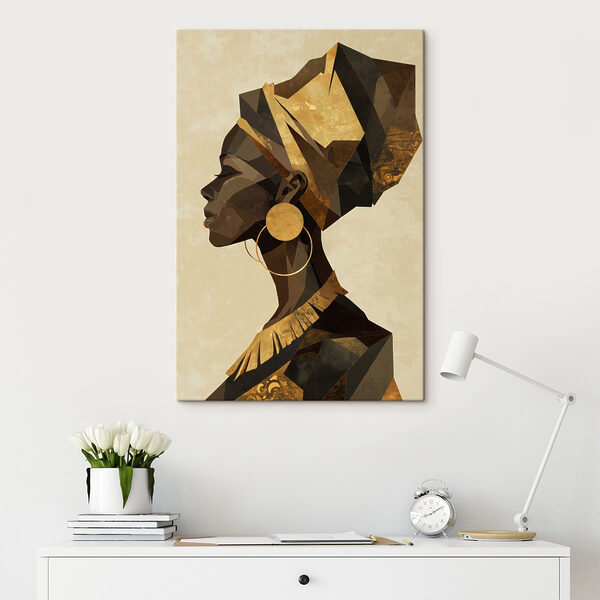 Cuadros Perfil de una mujer con turbante (SKU: s49088) Cuadros Cuadros Perfil de una mujer con turbante (SKU: s49088)