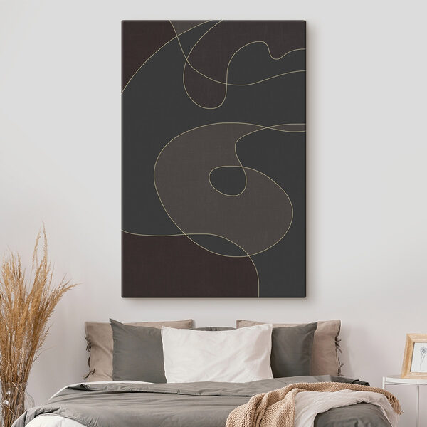Fondo negro y gris con una línea amarilla Cuadros Fondo negro y gris con una línea amarilla