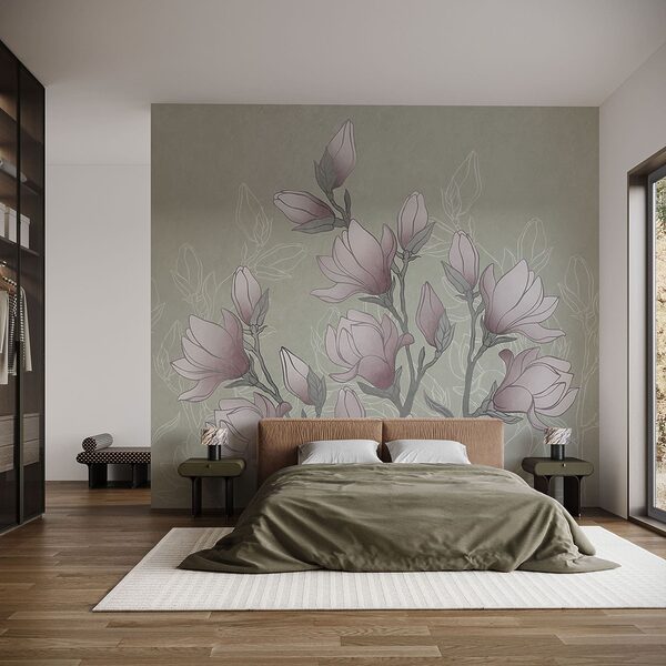 Dibujo de flores en una rama Dibujo de flores en una rama