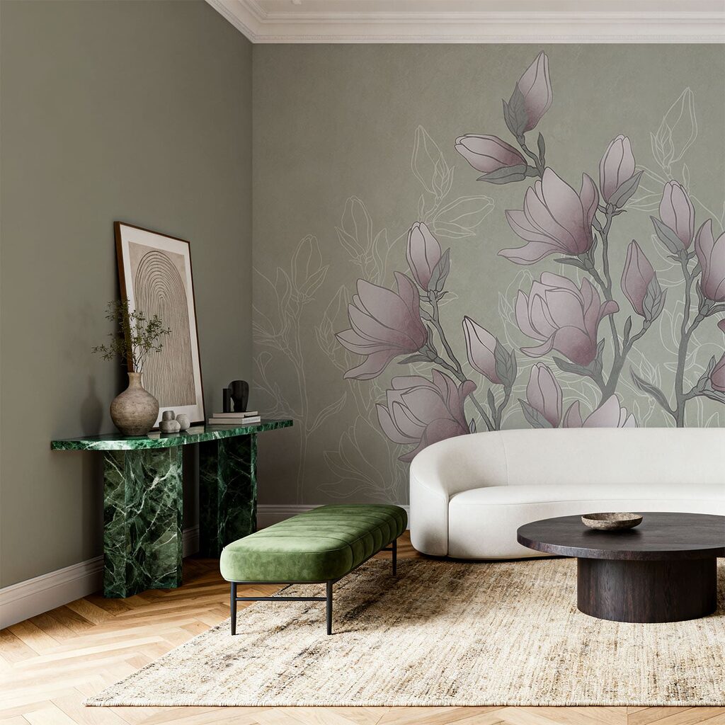 Dibujo de flores en una rama Dibujo de flores en una rama