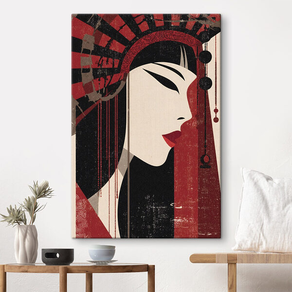 Cuadros Rostro de una mujer con un abanico (SKU: s48993) Cuadros Cuadros Rostro de una mujer con un abanico (SKU: s48993)
