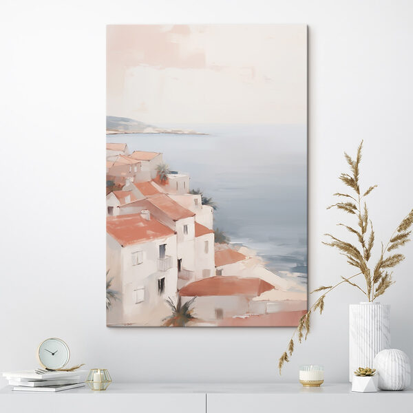 Cuadros Acuarela de un pueblo junto al mar (SKU: s48974) Cuadros Cuadros Acuarela de un pueblo junto al mar (SKU: s48974)