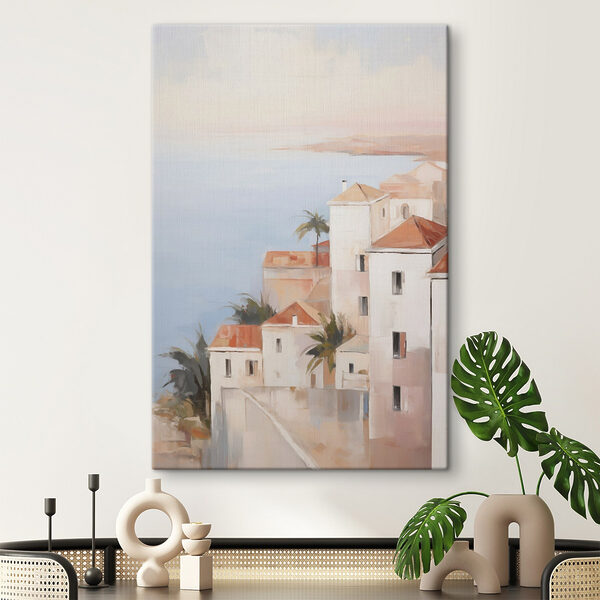 Cuadros Cuadro en el que se representa un conjunto de edificios con palmeras (SKU: s48973) Cuadros Cuadros Cuadro en el que se representa un conjunto de edificios con palmeras (SKU: s48973)