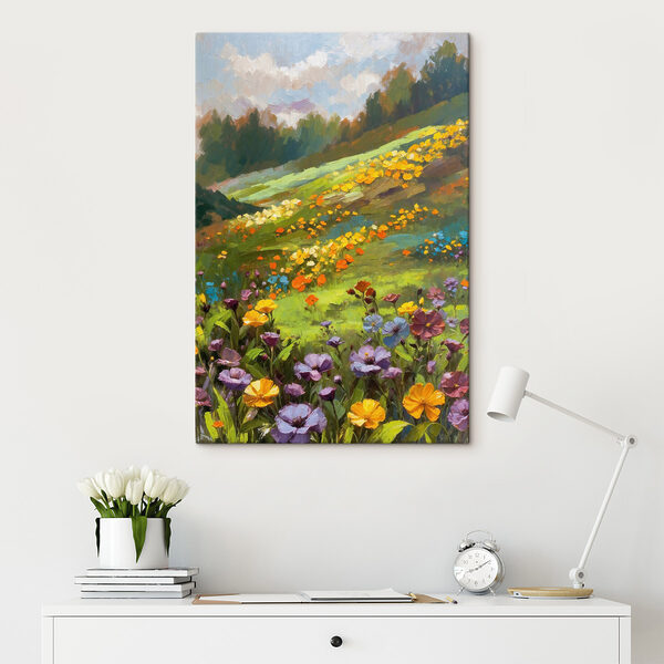 Cuadros Cuadro de un campo de flores (SKU: s48827) Cuadros Cuadros Cuadro de un campo de flores (SKU: s48827)