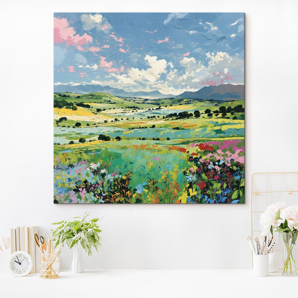 Cuadros Cuadro de un campo de flores (SKU: s48819) Cuadros Cuadros Cuadro de un campo de flores (SKU: s48819)