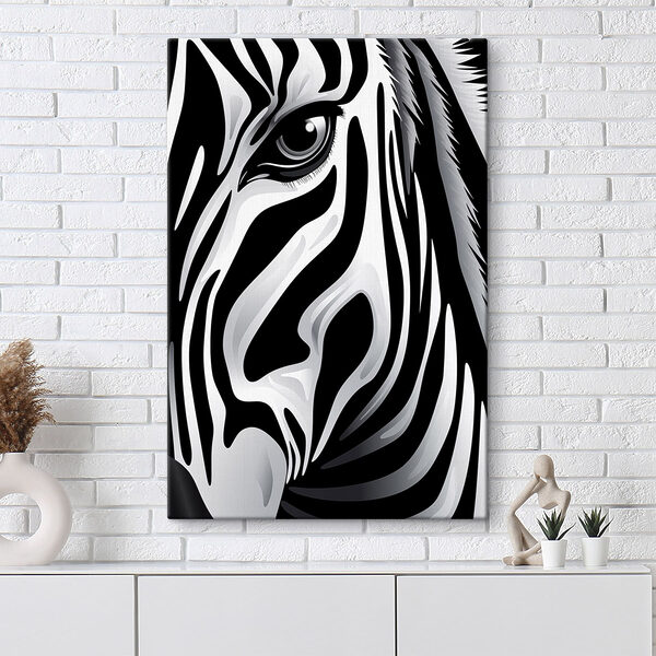 Cuadros Majestuosa cebra en estilo monocromo (SKU: s48957) Cuadros Cuadros Majestuosa cebra en estilo monocromo (SKU: s48957)