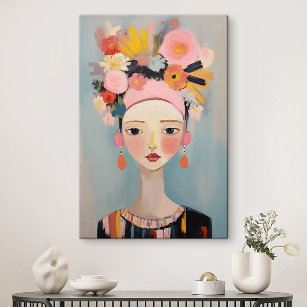 Cuadros Cuadro de una mujer con flores en el pelo (SKU: s48936) Cuadros Cuadros Cuadro de una mujer con flores en el pelo (SKU: s48936)