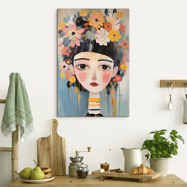 Cuadros Cuadro de una mujer con flores en el pelo (SKU: s48935) Cuadros Cuadros Cuadro de una mujer con flores en el pelo (SKU: s48935)