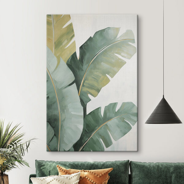 Cuadros Hojas verdes frescas sobre un fondo suave (SKU: s48764) Cuadros Cuadros Hojas verdes frescas sobre un fondo suave (SKU: s48764)