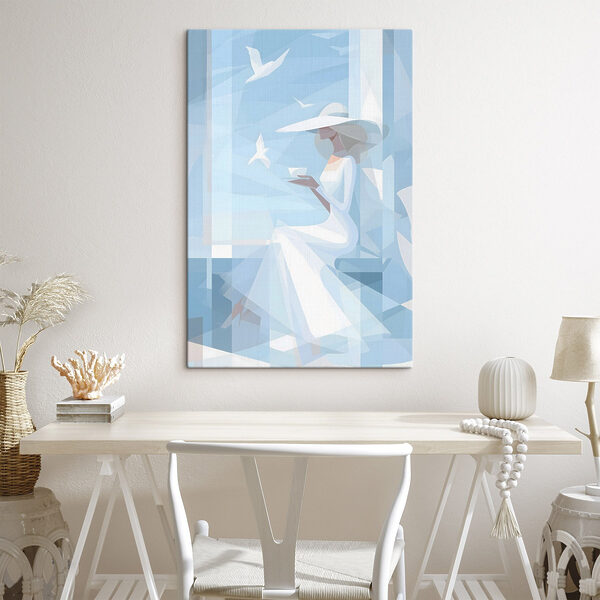 Woman in a white dress