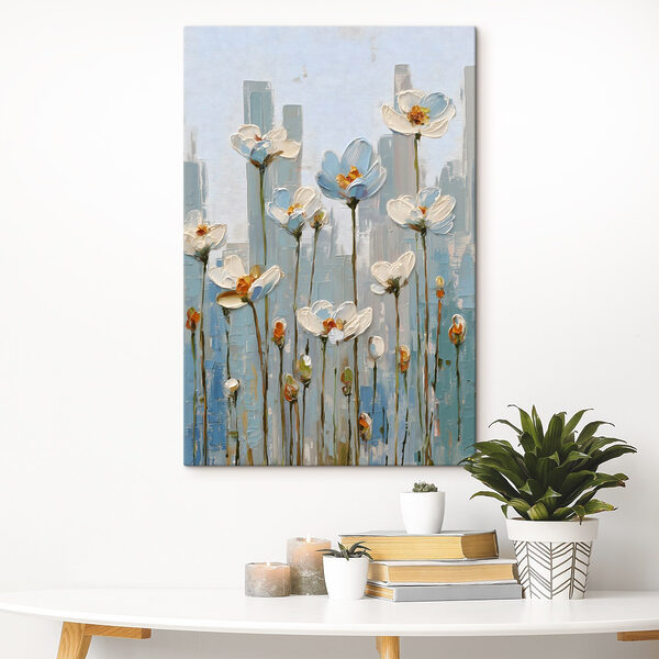 Cuadros Cuadro de flores en una pared (SKU: s48786) Cuadros Cuadros Cuadro de flores en una pared (SKU: s48786)