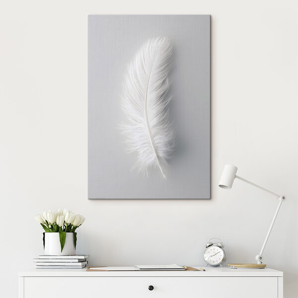 Cuadros Pluma blanca sobre fondo blanco (SKU: s48782) Cuadros Cuadros Pluma blanca sobre fondo blanco (SKU: s48782)