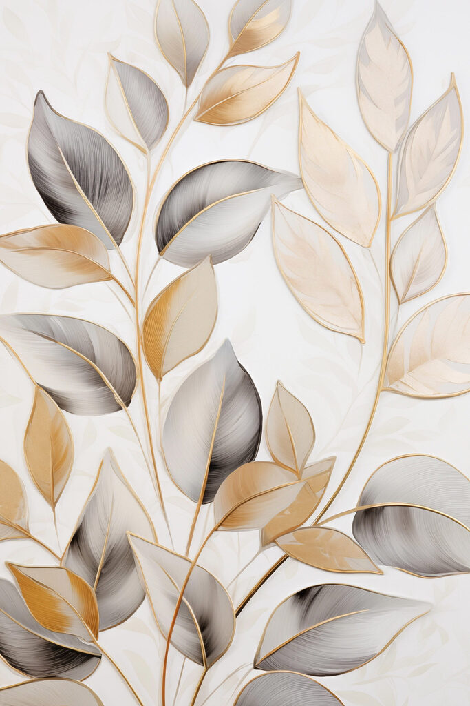 Nature-inspired design with delicate leaves
