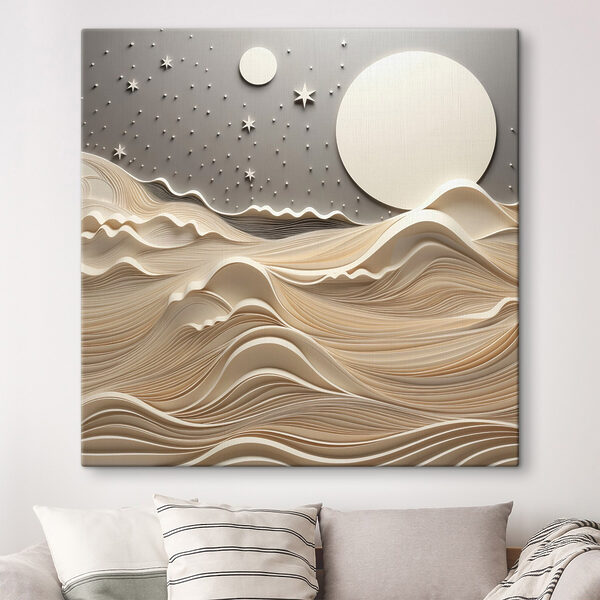 La luna sobre el desierto Cuadros La luna sobre el desierto