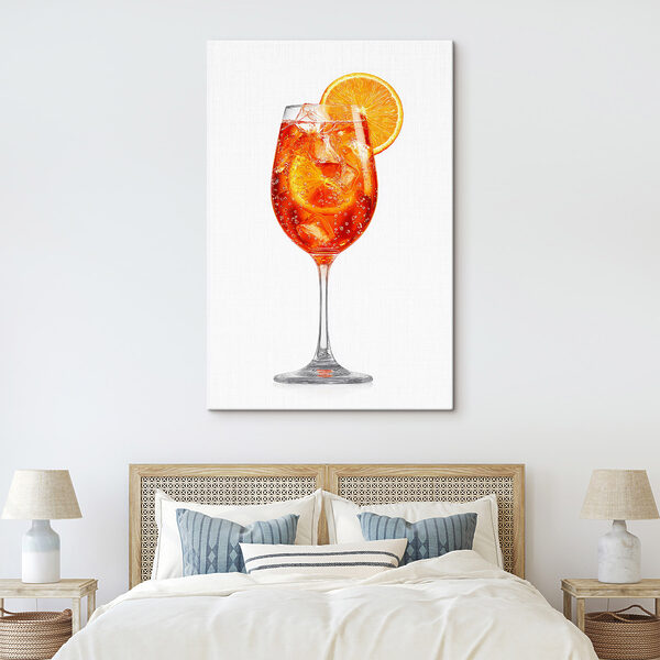 Cuadros Vaso de zumo de naranja con hielo y una rodaja de naranja (SKU: s48431) Cuadros Cuadros Vaso de zumo de naranja con hielo y una rodaja de naranja (SKU: s48431)