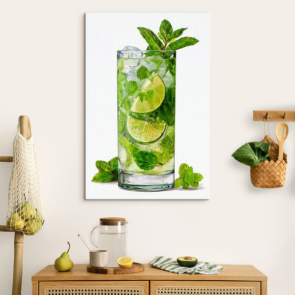 Cuadros Vaso con una bebida y unas limas (SKU: s48462) Cuadros Cuadros Vaso con una bebida y unas limas (SKU: s48462)